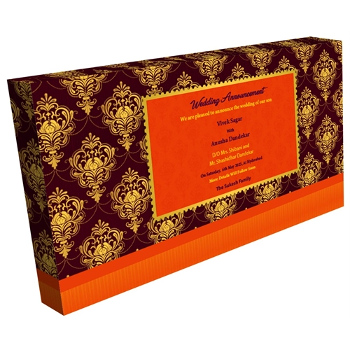 Wedding Announcement Gift Box Luxury Gold 9 + 1 Compartments